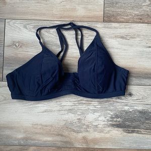 Athleta navy blue swim top